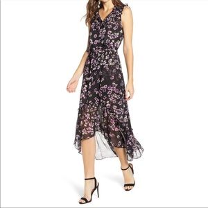 MISA Caterine Floral Midi Dress Small